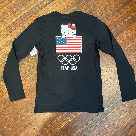 New hello kitty urban outfitters black long sleeve team USA Olympics Tokyo 2020 - Picture 2 of 4